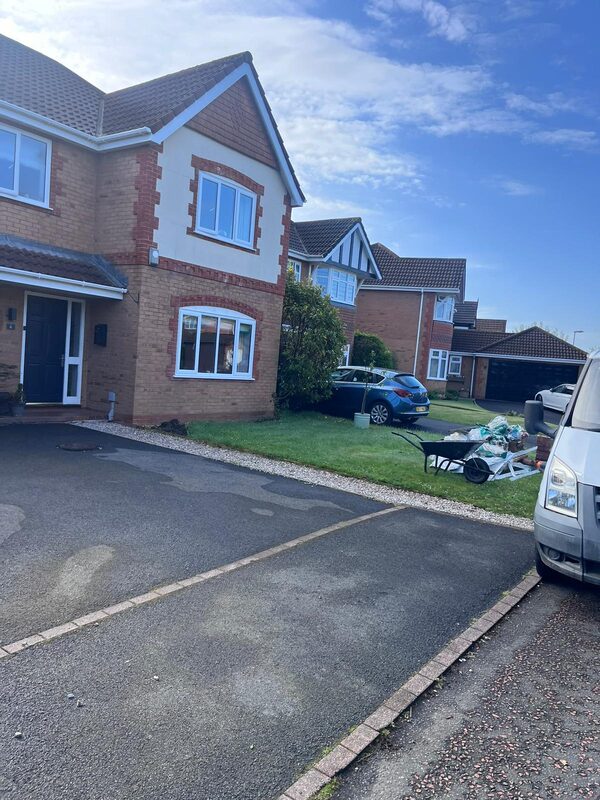 Semi-detached house front before renovation work in Blackpool